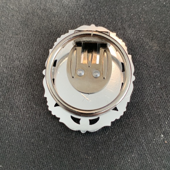 Yellow and Silver Scarf Clip - Picture 2 of 2